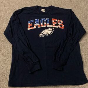 Gildan Philadelphia Eagles USA Patriotic Navy Blue Long Sleeve T-shirt